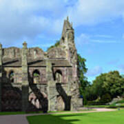Holyrood Abbey Ruins In Edinburgh Scotland Art Print