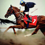 Horse Race - Motion Blurred Art Photography Art Print