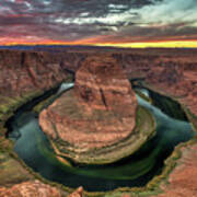 Horseshoe Bend Sunset Art Print