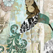 Hummingbird Batik Ii Art Print