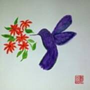Hummingbird Joy Art Print