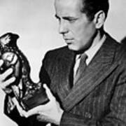 Humphrey Bogart Holding Falcon The Maltese Falcon 1941 Art Print