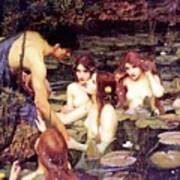 Hylas And The Nymphs Art Print