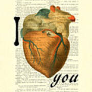 I Heart You Art Print