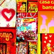 I Love Barcelona Art Print