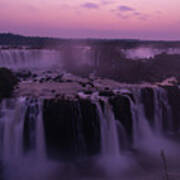 Iguazu Sunset In Violet Art Print