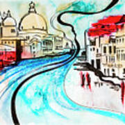Illustration Of Travel, Venice Art Print
