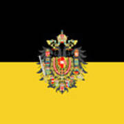 Habsburg Flag With Imperial Coat Of Arms 1 Art Print