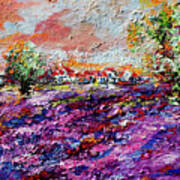 Impressionist Lavender Fields Provence Art Print