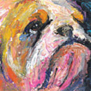 Impressionistic Bulldog Painting Art Print