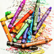 In Colours Of Broken Crayons Art Print