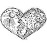 Repaired Heart Art Print