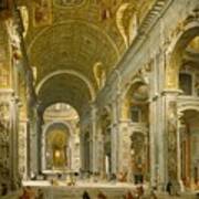 Interior Of St. Peter's - Rome Art Print