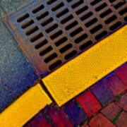 Intersection Of Shapes And Colors On The Street Art Print