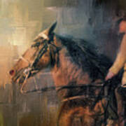 Into The Turn Tennessee Walking Horse Art Art Print
