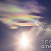 Iridescent Clouds Near The Sun Art Print