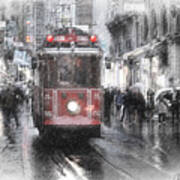 Istambool Historic Tram Art Print