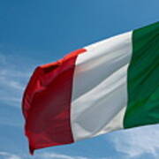 Italian Flag Flying Art Print