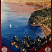 Italy Sorrento Bay Of Naples Vintage Italian Travel Advert Art Print