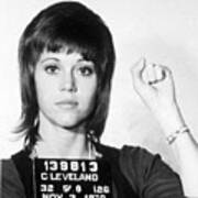 Jane Fonda Mug Shot Vertical Art Print