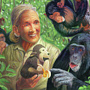 Jane Goodall Art Print