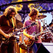 Jerry Garcia And Bob Weir - Grateful Dead  77 Art Print