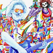 Jerry Garcia-captain Trips Art Print