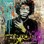 Jimi Hendrix #purple Haze On Dictionary Art Print