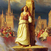 Joan Of Arc At The Stake Art Print