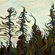 Joyful Pines, Whispering Lines Art Print