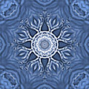 Kaleidoscope - Silvery Petals Art Print
