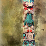 Ketchikan Alaska Totem Pole Art Print