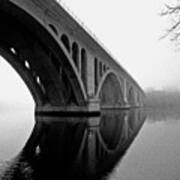 Key Bridge In Fog Art Print