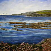 Kilkee Cliffs Ireland Oil Painting Art Print