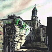 Kilkenny City  Clocktower Laneway Art Print
