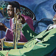 Kind Of Blue   - Miles Davis And John Coltrane Art Print