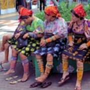 Kuna Women Resting Feet Art Print