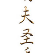 Kung Fu San Soo Chinese Characters Typography Art Print