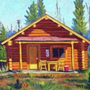 Lake Cabin Art Print