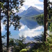 Lake Mcdlonald Through The Trees Glacier National Park Art Print