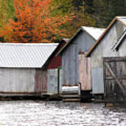 Lake Vermillion Boathouses Art Print