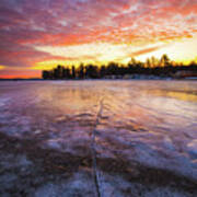Lake Winnipesaukee January Sunrise Art Print