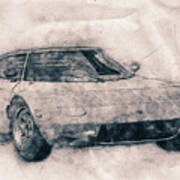 Lancia Stratos Hf - Sports Car - Rally Car - 1970 - Automotive Art - Car Posters Art Print
