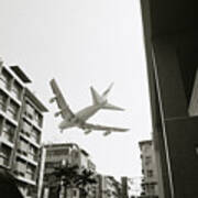 Landing In Hong Kong Art Print