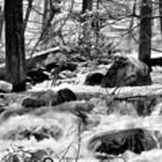 Landscape Water Bw Yosemite Art Print