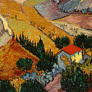 Landscape With House And Ploughman Art Print