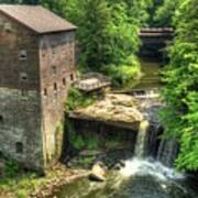 Lanterman's Mill And Covered Bridge - Youngstown Ohio Art Print