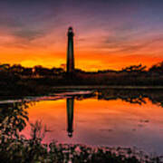 Last Light At The Cape May Light Art Print