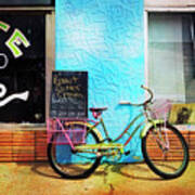 Latte Love Bicycle Art Print