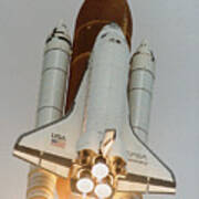 Launch Of Shuttle Sts-31 Carrying Hubble Art Print